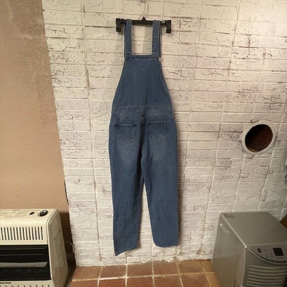 Misslook Denim Floral Overalls Large - Picture 7 of 12